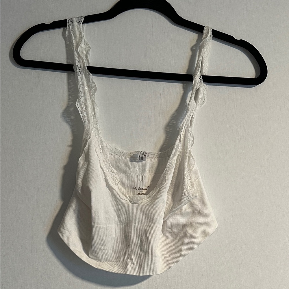 Urban Outfitters White Lace Detail Top